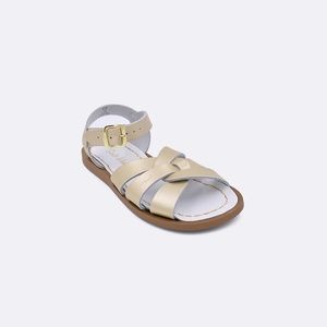 Salt Water Sandals gold size 3